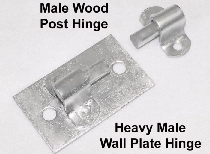 MALE WOOD POST HINGE & HEAVY MALE WALL PLATE HINGE Hearne Steel